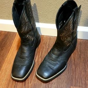 Mens square toe western boots